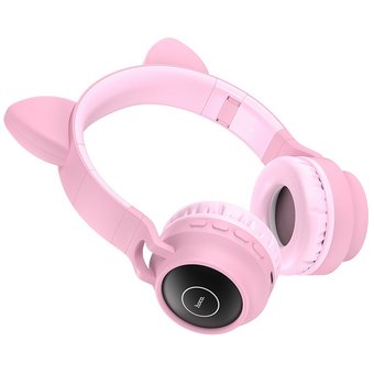  УЦ Наушники полноразмерные bluetooth HOCO W27 Cat ear, pink (плохая упаковка) 