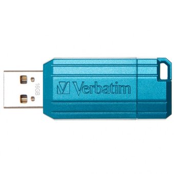  USB-флешка 16G USB2.0 Verbatim Pin Stripe Caribbean Blue (49068) 