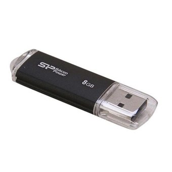  USB-флешка Silicon Power 8Gb Ultima II, USB 2.0, Черный (SP008GBUF2M01V1K) 