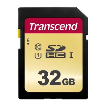  Карта памяти Transcend TS32GSDC500S SDHC 500S, 32GB UHS-I Class U1 