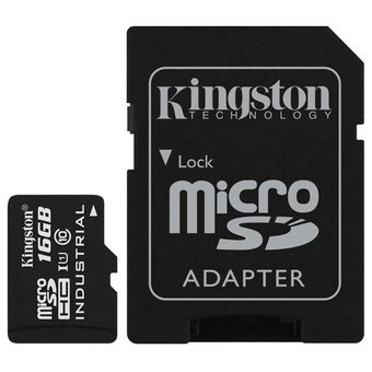  Карта памяти Kingston microSDHC 16GB Class 10 UHS-I Industrial Temp (SD адаптер) (SDCIT/16GB) 