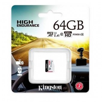  Карта памяти Kingston microSDXC 64Gb Class10 SDCE/64GB High Endurance w/o adapter 