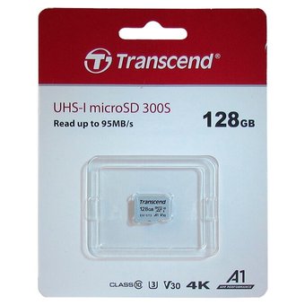  Карта памяти Transcend microSDXC 128Gb TS128GUSD300S w/o adapter 