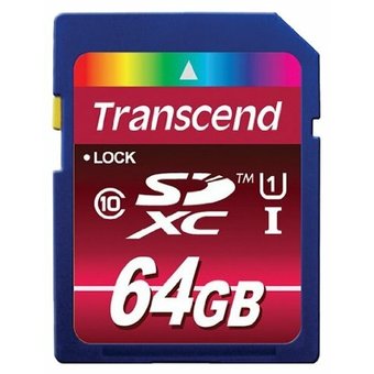  Карта памяти Transcend TS64GSDXC10U1 SDXC Ultimate, 64GB UHS-I Class 10 U1 