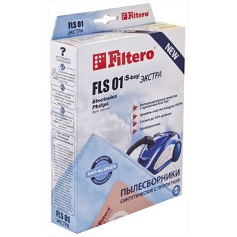  Пылесборники Filtero FLS 01 S-bag Экстра, 4 шт в упак. 