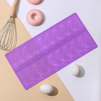  Коврик для айсинга Доляна «Природная красота», 2 полосы, 39,5×19,5 см, цвет фиолетовый (2854787) 