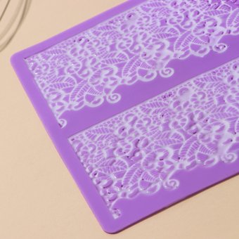  Коврик для айсинга Доляна «Природная красота», 2 полосы, 39,5×19,5 см, цвет фиолетовый (2854787) 