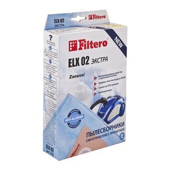  Пылесборники Filtero ELX 02 (4) Экстра, 4 шт 
