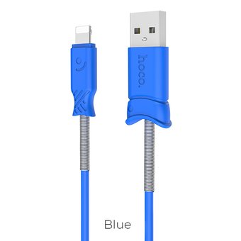  УЦ Дата-кабель HOCO X24 Pisces lightning 1м (синий) (плохая упаковка) 