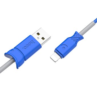  УЦ Дата-кабель HOCO X24 Pisces lightning 1м (синий) (плохая упаковка) 