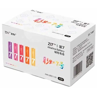  Батарейки алкалиновые Xiaomi ZMI Rainbow Zi7 типа AAA (уп. 40 шт) (AA740 Colors) разноцветные 