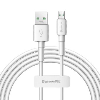  Дата-кабель BASEUS Mini White Cable (CAMSW-E02) micro 4А 2м белый 