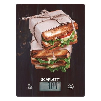  Весы кухонные Scarlett SC-KS57P56 рисунок/сэндвичи 