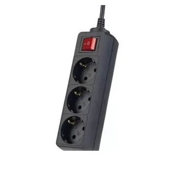  Сетевой удлинитель Perfeo PowerMate PF-A4678, 3,0м, 3 розетки, черный (PF-PM-3/3,0-B) 