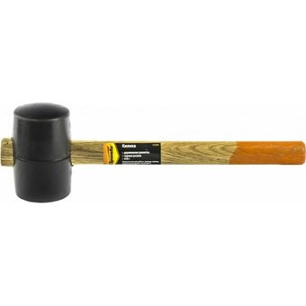  Киянка резиновая SPARTA 111505, 450г, черная резина, деревянная рукоятка 