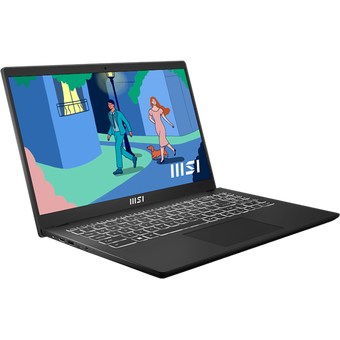  Ноутбук MSI Modern 15 B12HW-002XRU (9S7-15H212-002) i5 1235U 8Gb SSD512Gb Intel Arc A370M 4Gb 15.6" IPS FHD Free DOS black 