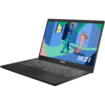  Ноутбук MSI Modern 15 B12HW-002XRU (9S7-15H212-002) i5 1235U 8Gb SSD512Gb Intel Arc A370M 4Gb 15.6" IPS FHD Free DOS black 