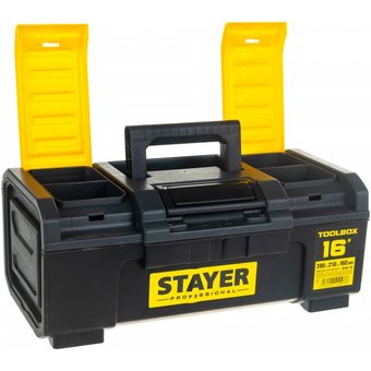 Ящики для инструментов STAYER Professional 38167-16 TOOLBOX-16 пластиковый 