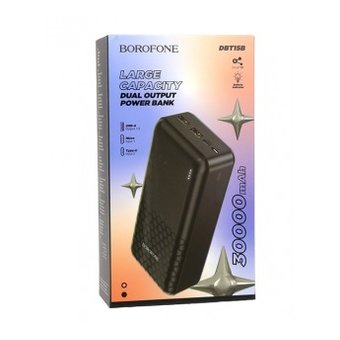  УЦ Аккумулятор внешний резервный BOROFONE DBT15B 30000mAh (чёрный) (плохая упаковка) 
