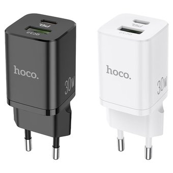  СЗУ HOCO N13 Bright PD30W+QC3.0 charger(EU) (чёрный) 