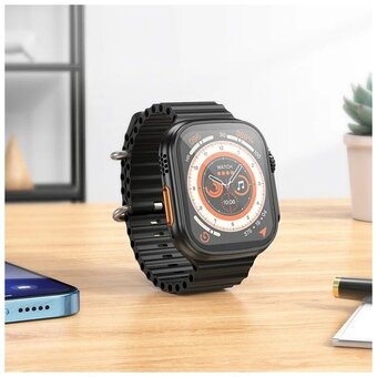  Умные смарт-часы Hoco Y12 Ultra, версия для звонков (черный) 