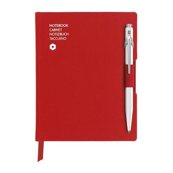  Записная книжка Carandache Office (8491.453) красный A6 192стр. в линейку в компл.ручка шариковая 849 белый 