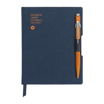  Записная книжка Carandache Office (8491.454) синий A6 192стр. в линейку в компл.ручка шариковая 849 оранжевый 