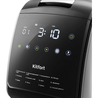  Хлебопечь Kitfort KT-305 черный/серебристый 
