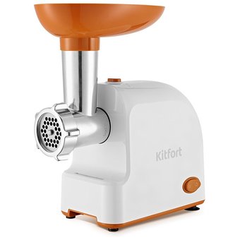  Мясорубка Kitfort КТ-2113-1 белый/оранжевый 