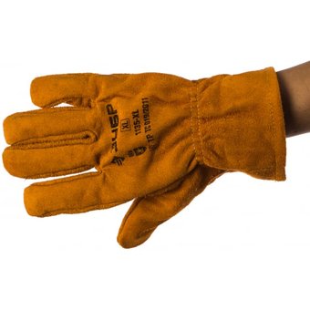  Перчатки кожаные рабочие ЗУБР Мастер 1135-XL с подкладкой 