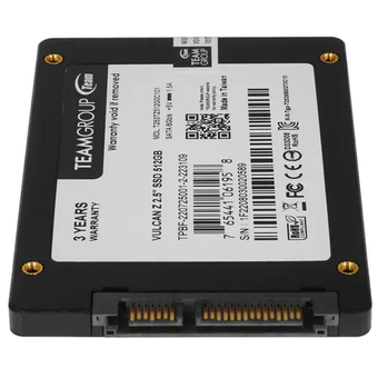  SSD TEAMGROUP T-FORCE VULCAN Z (T253TZ512G0C101) 512GB 2.5" SATA 