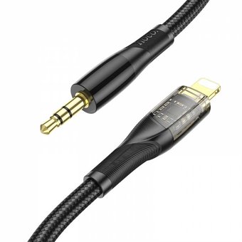  Дата-кабель HOCO UPA25 Transparent Discovery Edition Digital audio conversion cable iP (чёрный) 