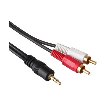  Аудио-кабель ExeGate EX-CCA-458-2.0 (3.5mm Jack M/2xRCA M, 2м, позолоченные контакты) 