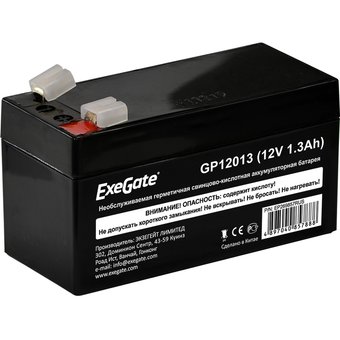  Аккумуляторная батарея ExeGate GP12013 (12V 1.3Ah, клеммы F1) 269857 