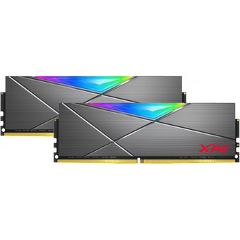  ОЗУ ADATA XPG SPECTRIX D50 RGB Grey Gaming Memory AX4U413316G19J-DT50 32GB DDR4 4133 DIMM Non-ECC, CL19, 1.4V, Heat Shield, Kit (2x16GB), RT 