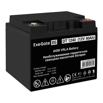  Аккумуляторная батарея ExeGate DT 1240 (12V 40Ah, под болт М6) 282976 