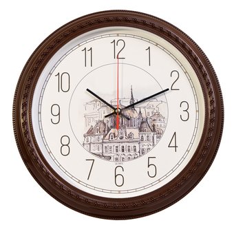  Часы настенные Бюрократ WallC-R63P D29см коричневый 