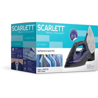  Утюг Scarlett SC-SI30K57 черный/фиолетовый 