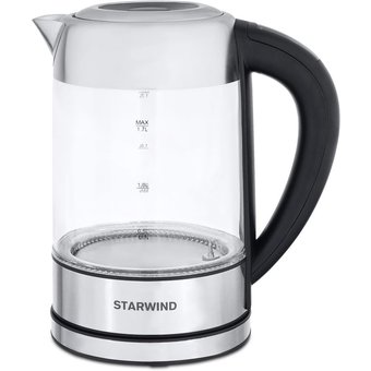  Чайник Starwind SKG5213 черный/серебристый 