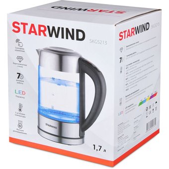  Чайник Starwind SKG5213 черный/серебристый 