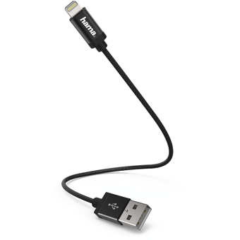  Дата-кабель Hama 00178280 Lightning USB 2.0 0.2м черный 
