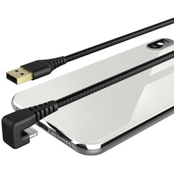  Дата-кабель Hama 00187221 Lightning угловой USB 2.0 1.5м черный 