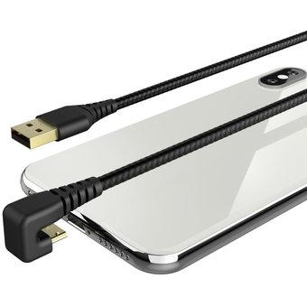  Дата-кабель Hama 00187220 microUSB угловой USB 2.0 1.5м черный 