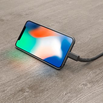  Дата-кабель Hama 00187212 Lightning угловой USB 2.0 1.5м черный 