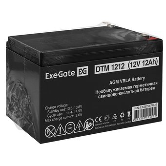  Аккумуляторная батарея ExeGate DTM 1212 (12V 12Ah, клеммы F2) 282967 