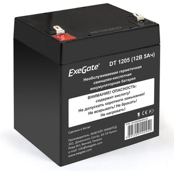  Аккумуляторная батарея ExeGate DT 1205 (12V 5Ah, клеммы F1) 285964 