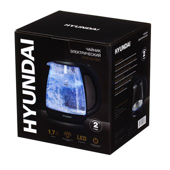  Чайник Hyundai HYK-G1001 черный 