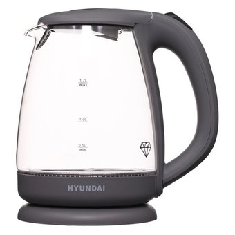 Чайник Hyundai HYK-G1003 серый 