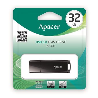  USB-флешка 32G USB 2.0 Apacer AH336 Black (AP32GAH336B-1) 