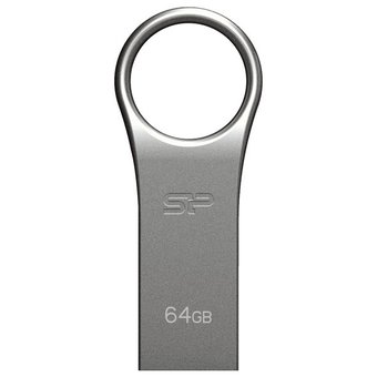  USB-флешка Silicon Power SP064GBUF2F80V1S Firma F80 64Gb, USB 2.0, серебро, металл 